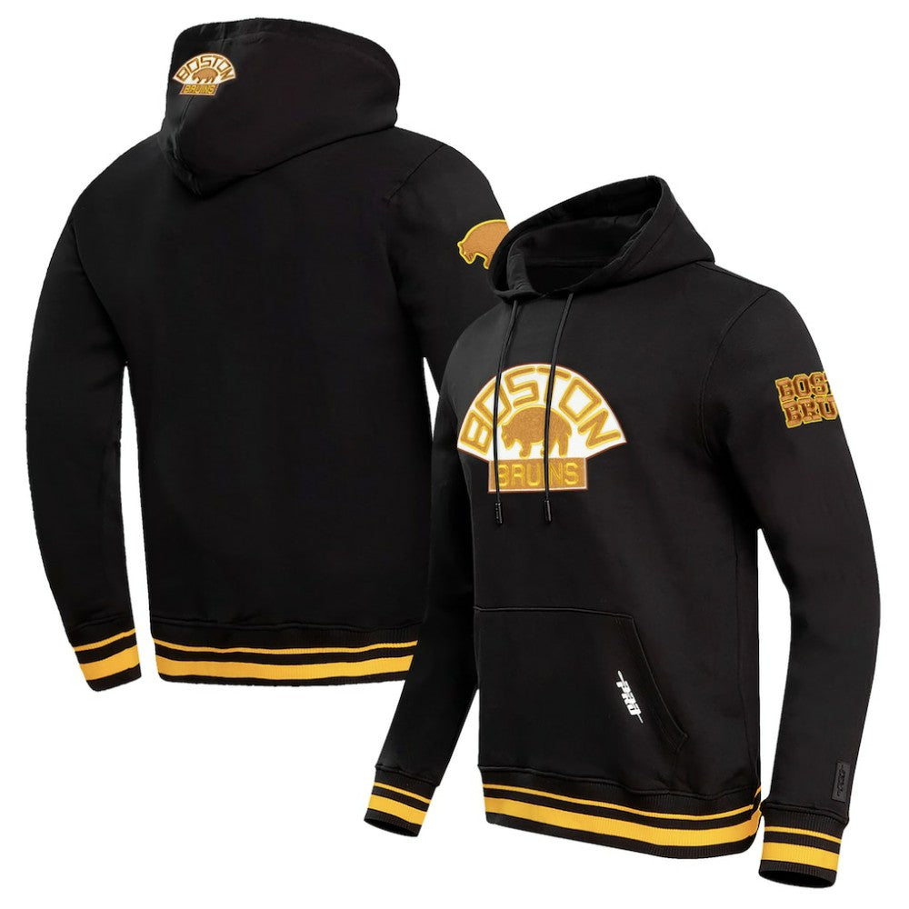 Boston Bruins Pro Standard Retro Classic Fleece Pullover Hoodie - Black - NHL
