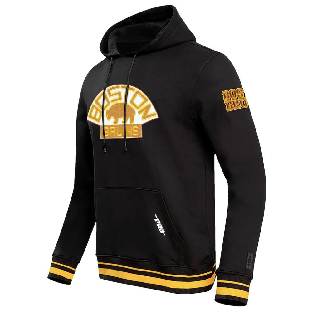 Boston Bruins Pro Standard Retro Classic Fleece Pullover Hoodie - Black - NHL