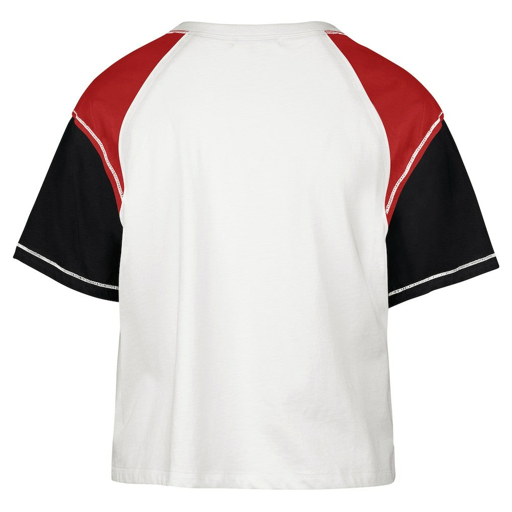 Chicago Bulls '47 Women's Premier Raglan Cropped T-Shirt Cream - NBA