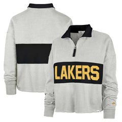 Los Angeles Lakers '47 Women's Breakthrough Remi Quarter-Zip Jacket Heather Gray - NBA