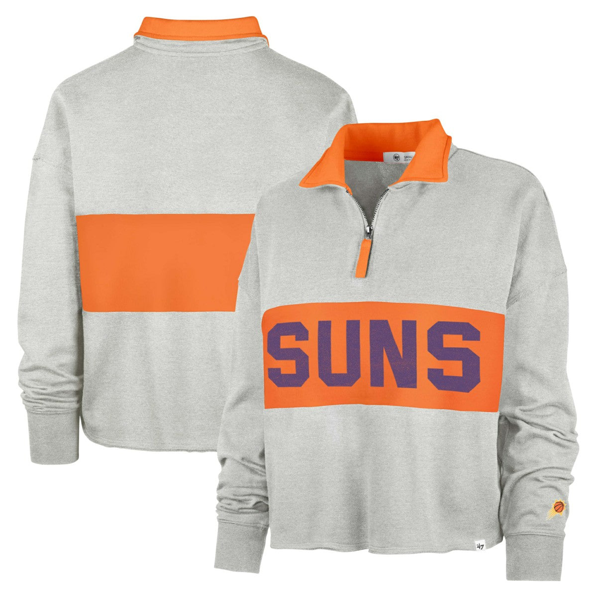Phoenix Suns '47 Women's Breakthrough Remi Quarter-Zip Jacket Heather Gray - NBA