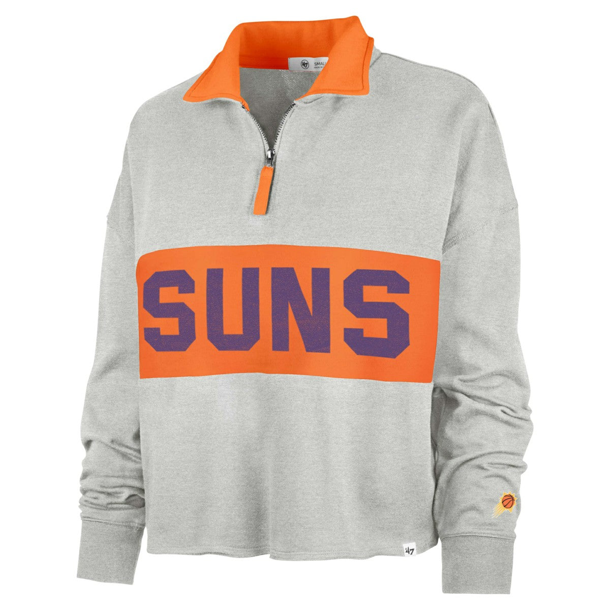 Phoenix Suns '47 Women's Breakthrough Remi Quarter-Zip Jacket Heather Gray - NBA