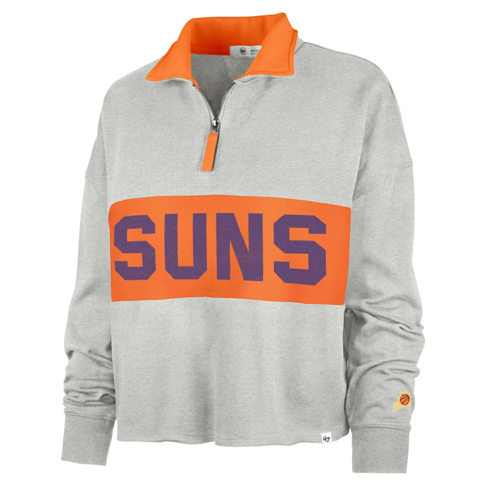 Phoenix Suns '47 Women's Breakthrough Remi Quarter-Zip Jacket Heather Gray - NBA