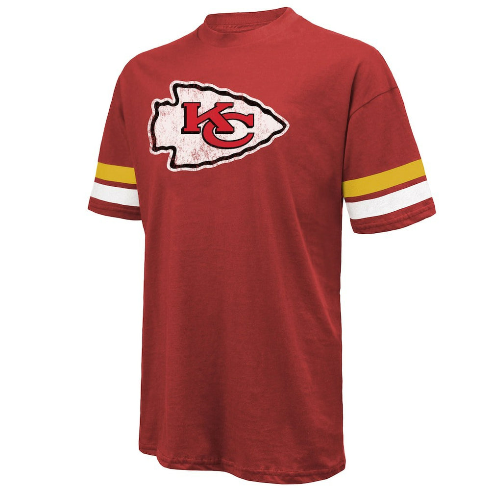 Travis Kelce Kansas City Chiefs Majestic Threads Name & Number Oversized Fit T-Shirt Red | NFL