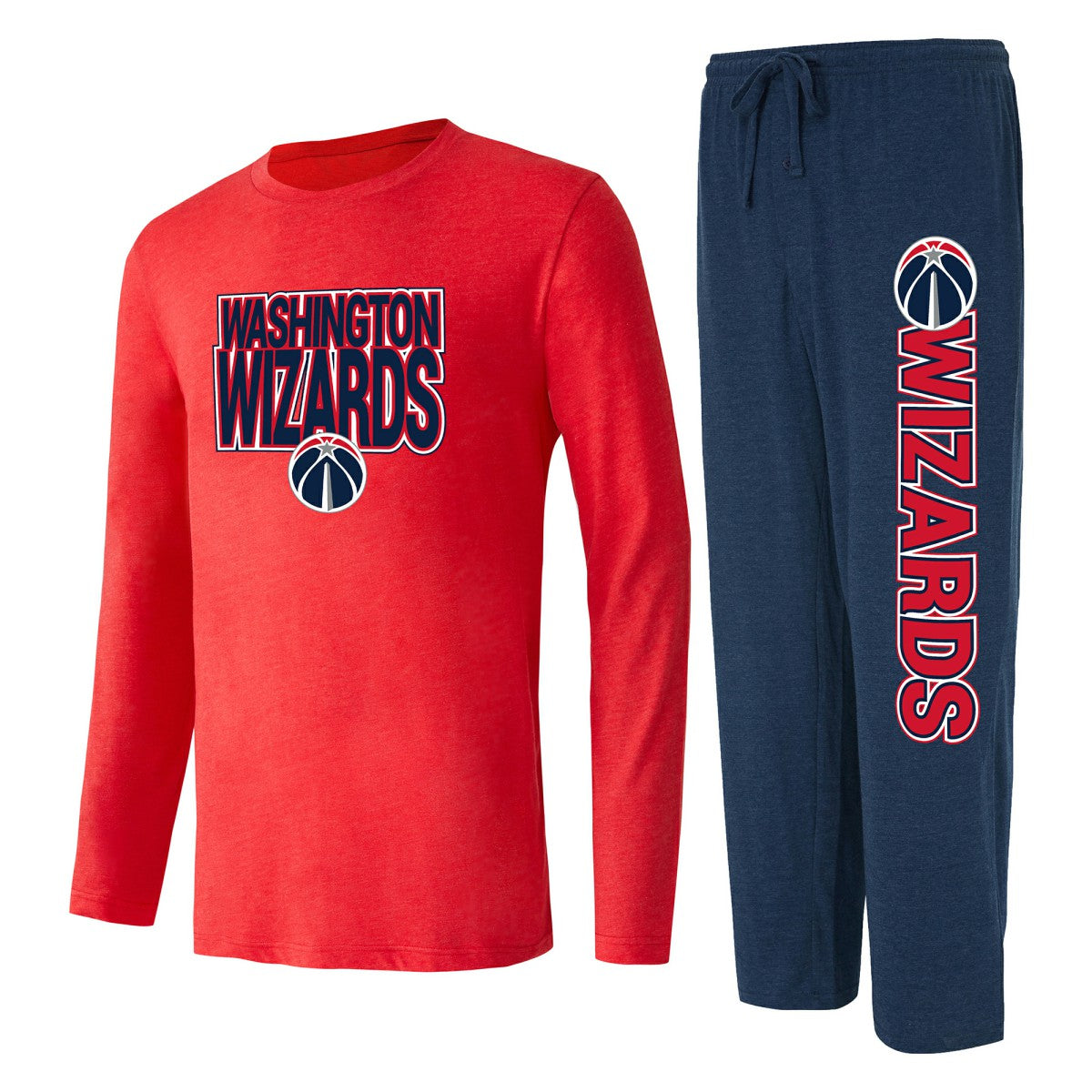 Washington Wizards Concepts Sport Meter Long Sleeve Top & Pants Sleep Set Navy/Red - NBA