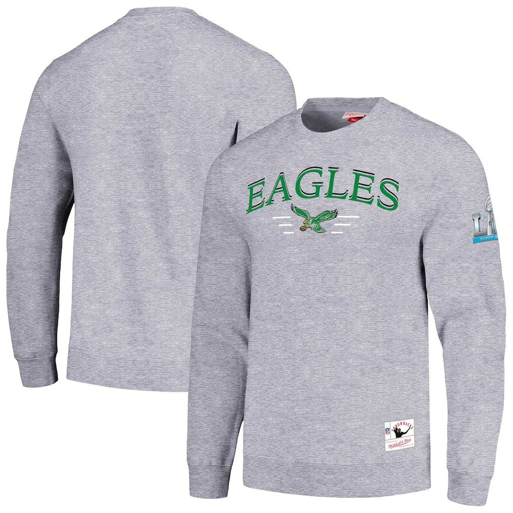 Philadelphia Eagles Rings 2.0 Pullover Sweatshirt Gray | Mitchell & Ness