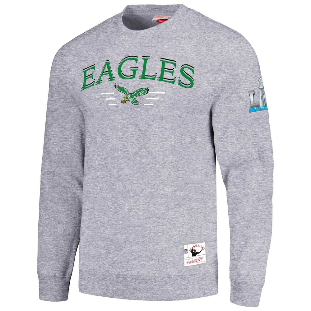 Philadelphia Eagles Rings 2.0 Pullover Sweatshirt Gray | Mitchell & Ness