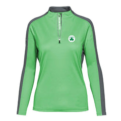 Boston Celtics Levelwear Women's Remi Insignia Core Quarter-Zip Pullover Top Kelly Green - NBA