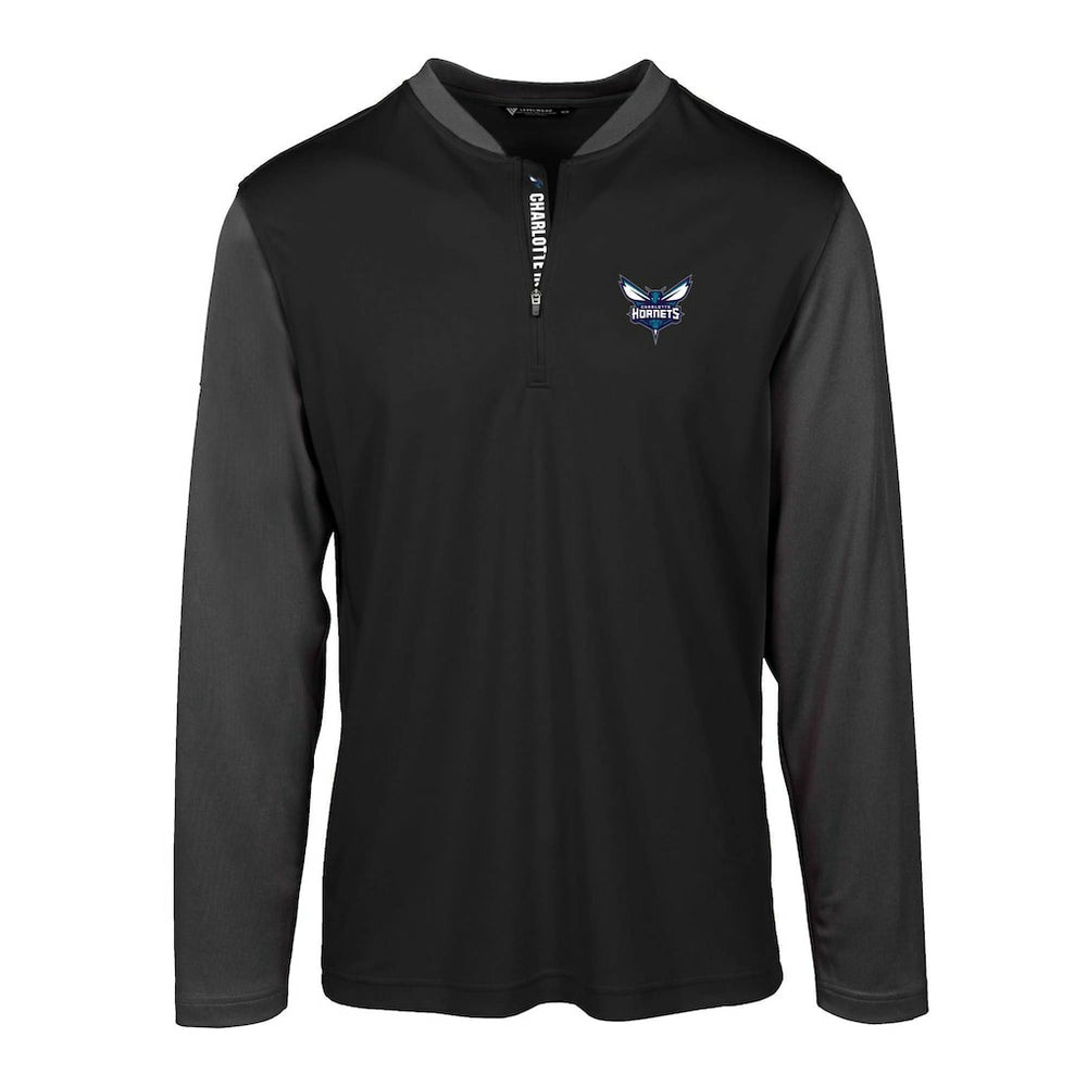 Charlotte Hornets Levelwear Spector Insignia Core Quarter-Zip Pullover Top Black - NBA