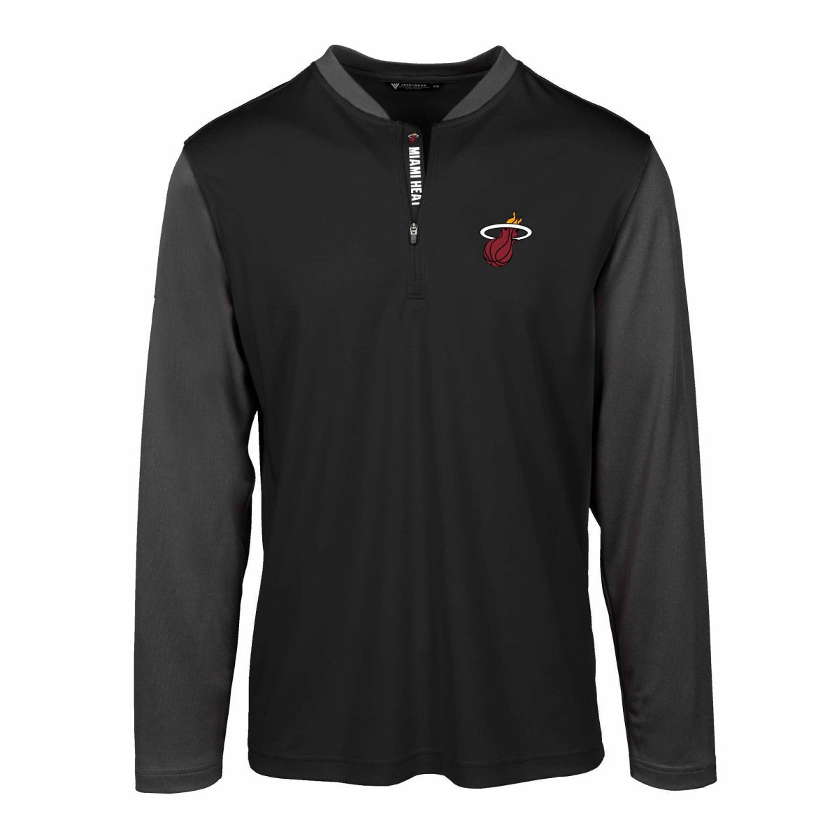 Miami Heat Levelwear Spector Insignia Core Quarter-Zip Pullover Top Black - NBA
