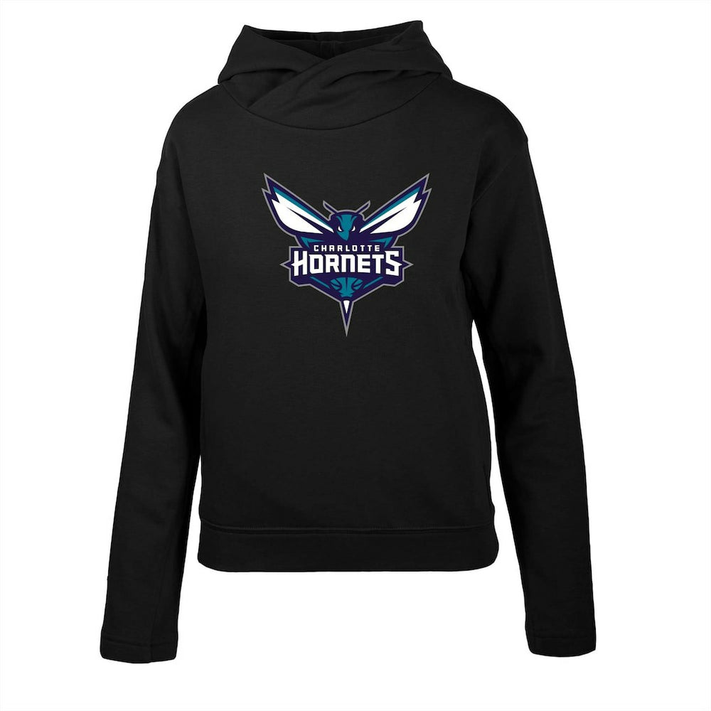 Charlotte Hornets Levelwear Women's Evian Core Pullover Hoodie Black - NBA