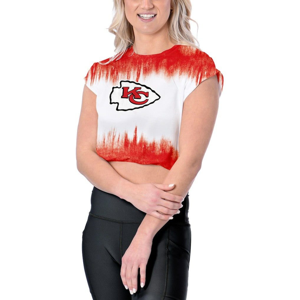Kansas City Chiefs Certo Women's Cropped Framework T-Shirt White | NFL
