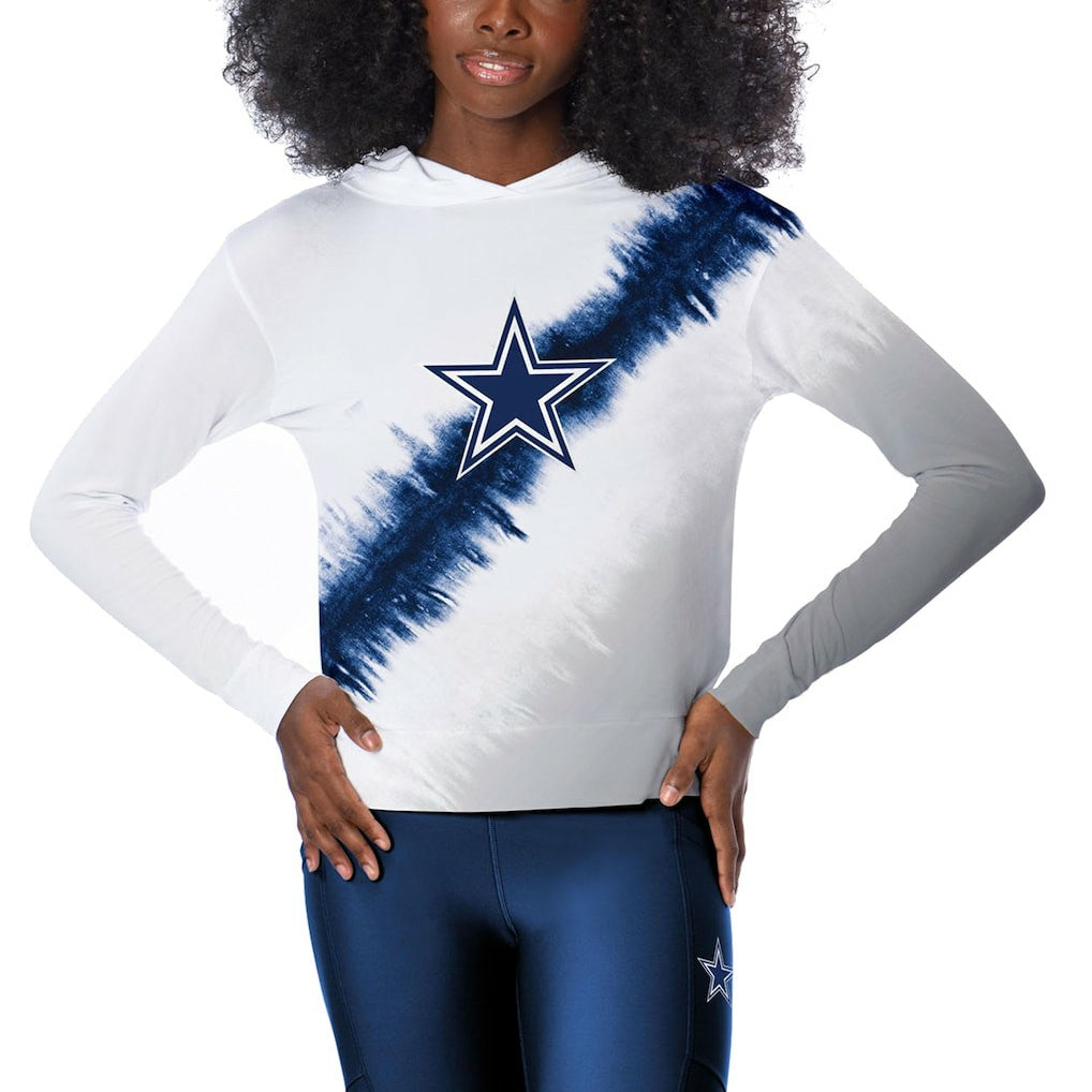 Dallas Cowboys Certo Women's Rundown Lightweight Pullover Hoodie White | NFL