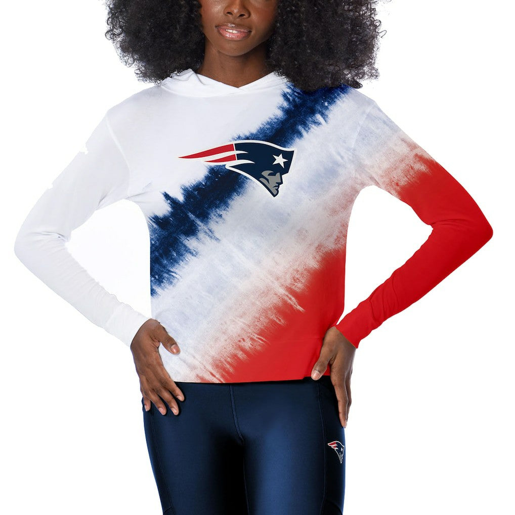New England Patriots Certo Women's Rundown Lightweight Pullover Hoodie White | NFL
