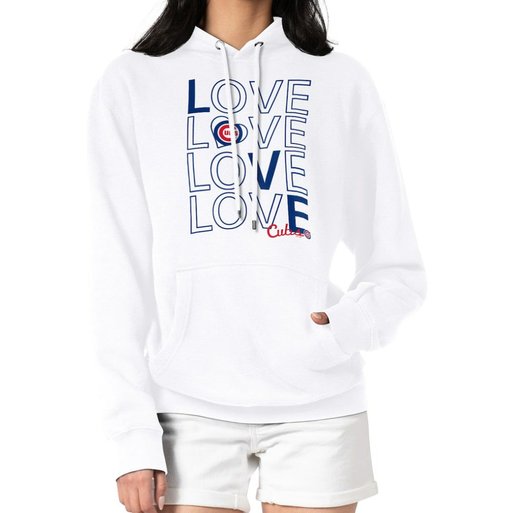 Chicago Cubs G-III 4Her by Carl Banks Women's Love Graphic Fleece Hoodie - MLB