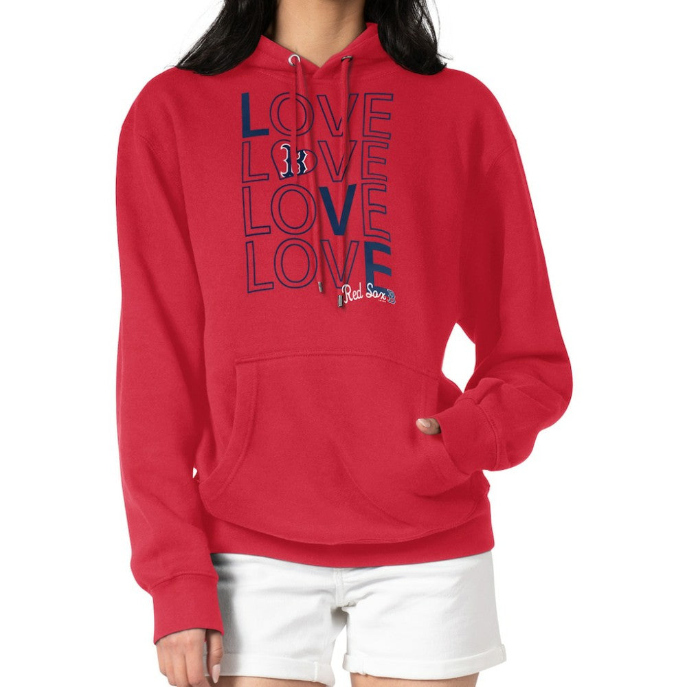 Boston Red Sox G-III 4Her by Carl Banks Women's Love Graphic Fleece Hoodie - MLB
