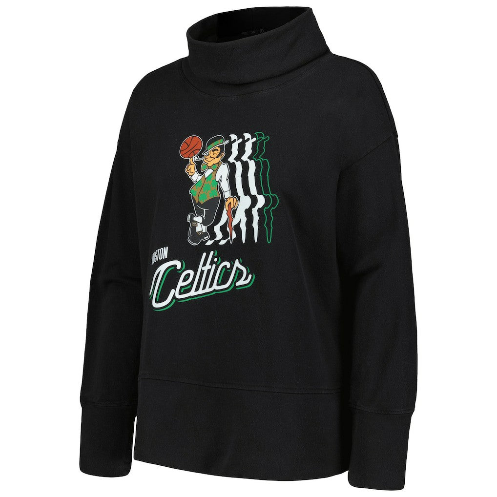 Boston Celtics Levelwear Women's Sunset Pullover Sweatshirt Black - NBA