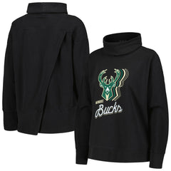Milwaukee Bucks Levelwear Women's Sunset Pullover Sweatshirt Black - NBA