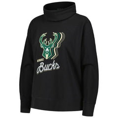 Milwaukee Bucks Levelwear Women's Sunset Pullover Sweatshirt Black - NBA