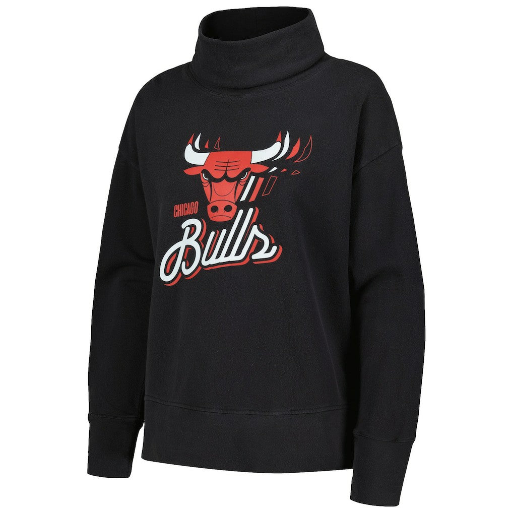 Chicago Bulls Levelwear Women's Sunset Pullover Sweatshirt Black - NBA