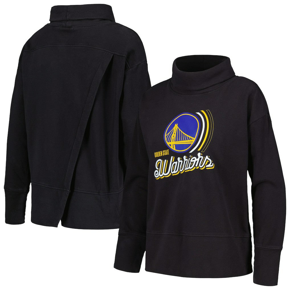 Golden State Warriors Levelwear Women's Sunset Pullover Sweatshirt Black - NBA