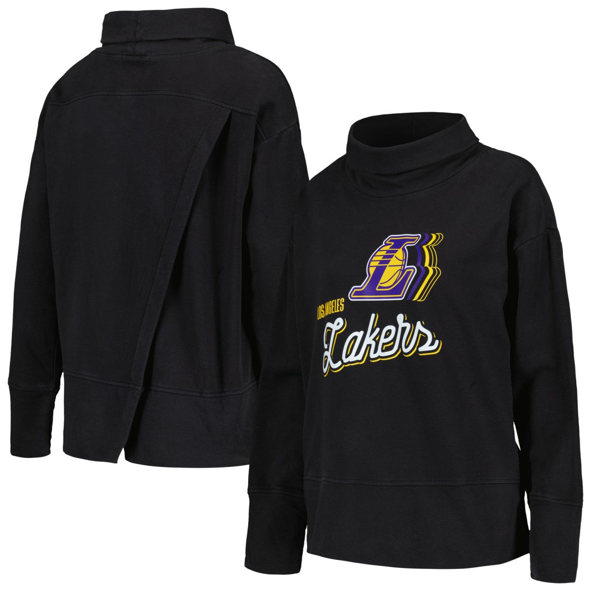 Los Angeles Lakers Levelwear Women's Sunset Pullover Sweatshirt Black - NBA