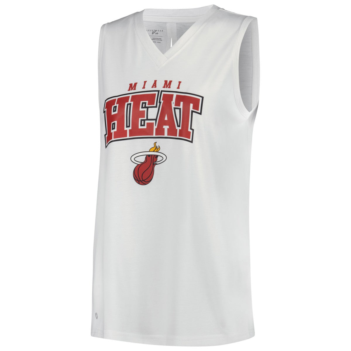 Miami Heat Levelwear Women's Paisley Peekaboo Tank Top White - NBA