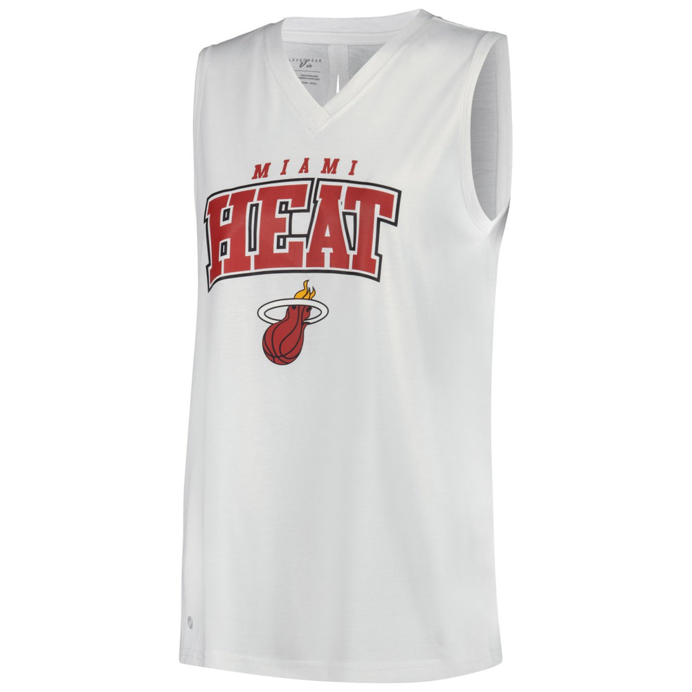 Miami Heat Levelwear Women's Paisley Peekaboo Tank Top White - NBA