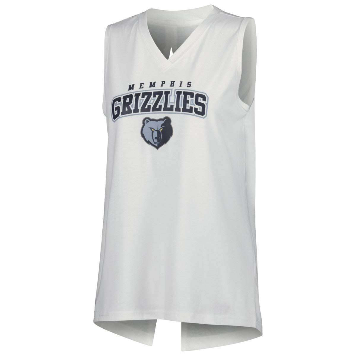 Memphis Grizzlies Levelwear Women's Paisley Peekaboo Tank Top White - NBA