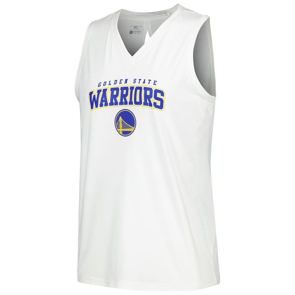 Golden State Warriors Levelwear Women's Paisley Peekaboo Tank Top White - NBA