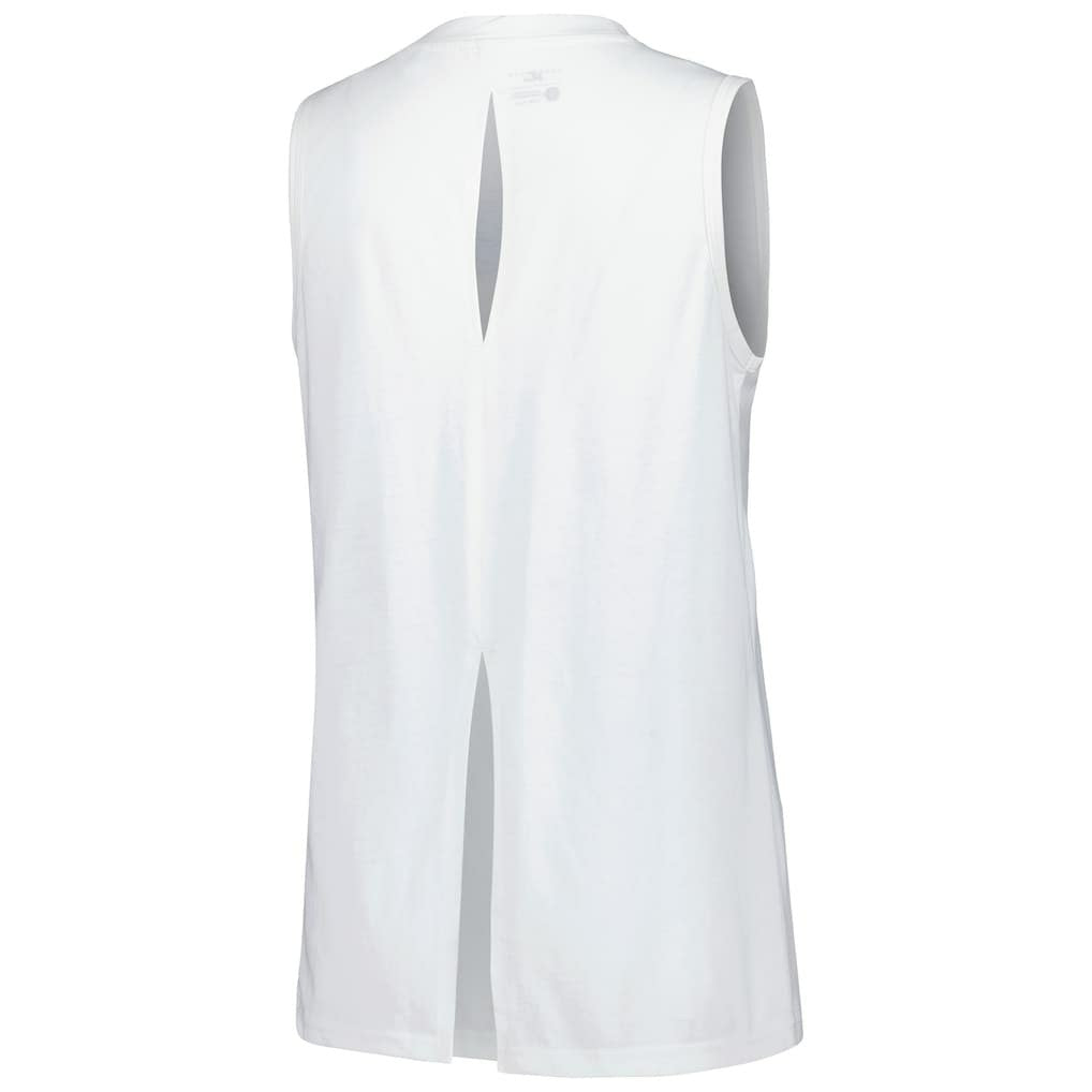 Dallas Mavericks Levelwear Women's Paisley Peekaboo Tank Top White - NBA