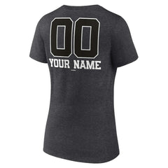 Miami Marlins Women's Personalized Monochrome Name & Number V-Neck T-Shirt - MLB