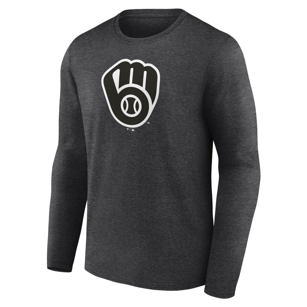 Milwaukee Brewers Personalized Monochrome Name & Number Long Sleeve T-Shirt - MLB
