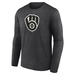 Milwaukee Brewers Personalized Monochrome Name & Number Long Sleeve T-Shirt - MLB