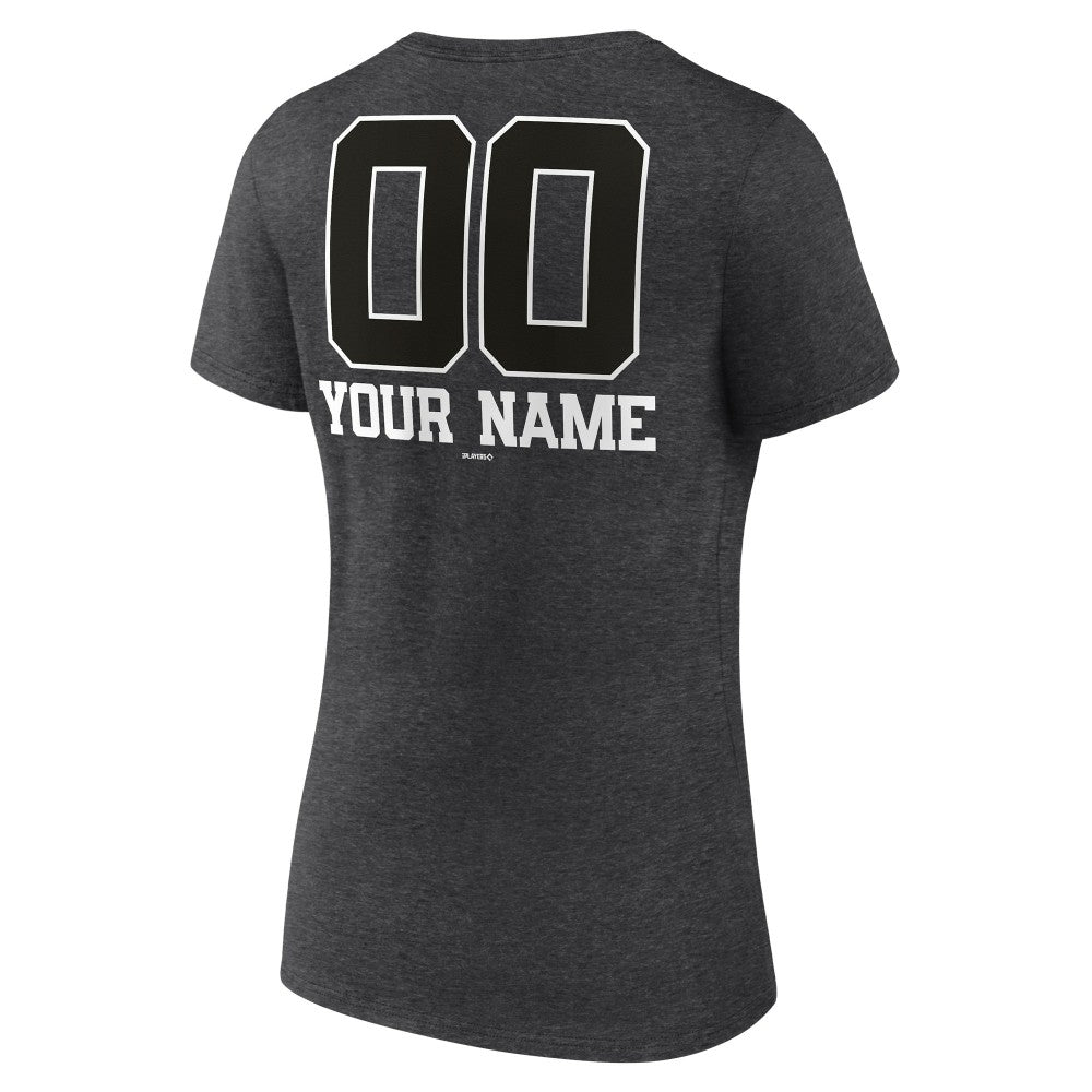 Minnesota Twins Women's Personalized Monochrome Name & Number V-Neck T-Shirt - MLB