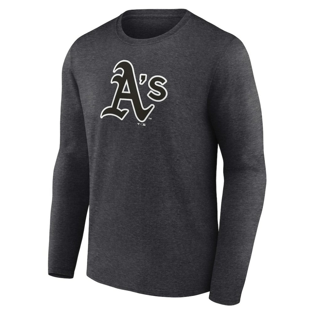 Athletics Personalized Monochrome Name & Number Long Sleeve T-Shirt - MLB
