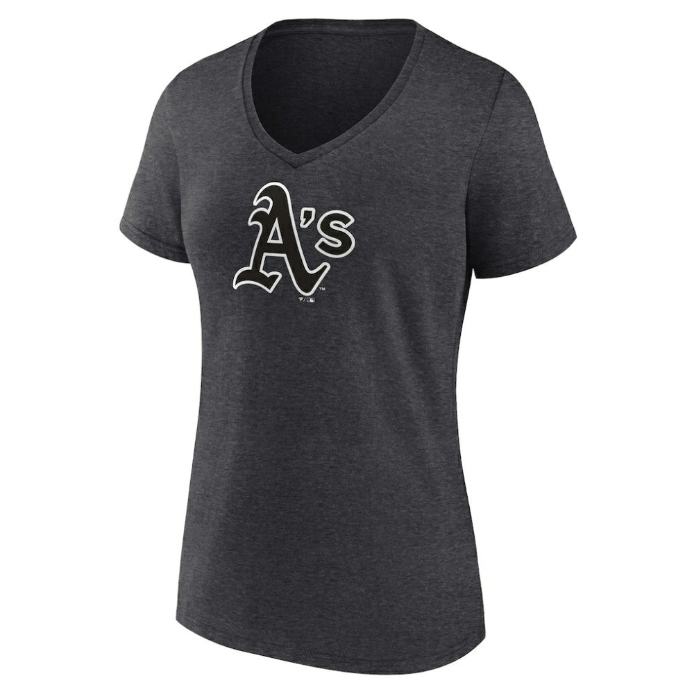 Athletics Women's Personalized Monochrome Name & Number V-Neck T-Shirt - MLB