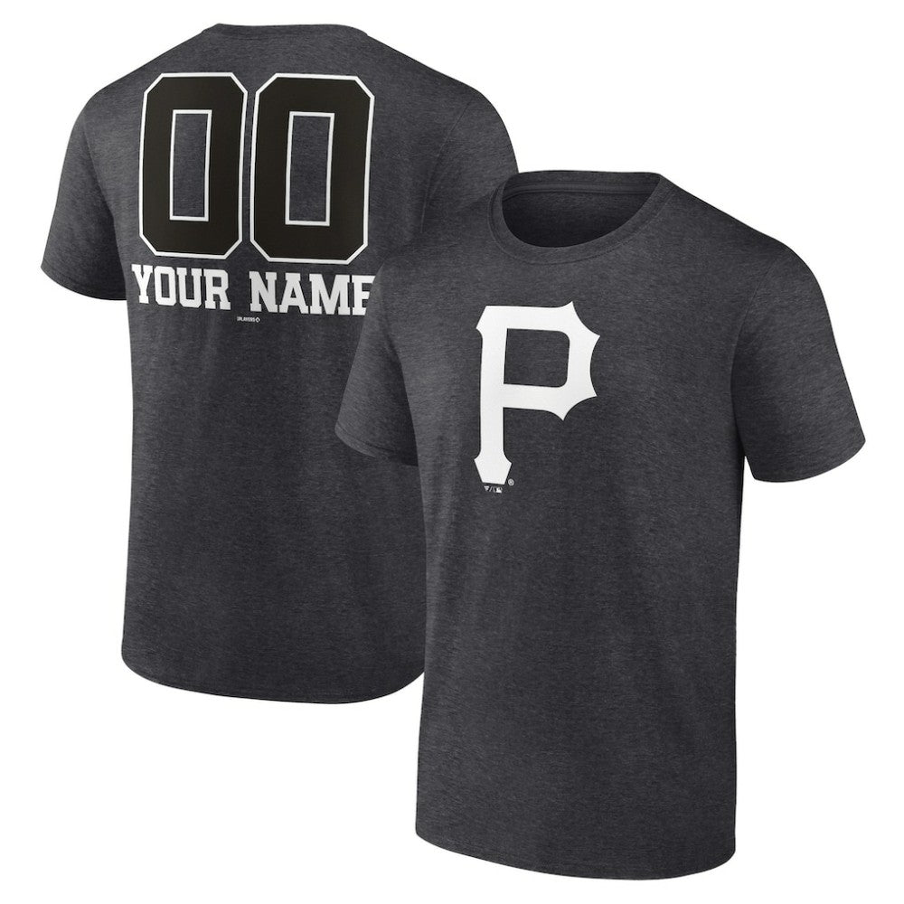 Pittsburgh Pirates Personalized Monochrome Name & Number T-Shirt - MLB