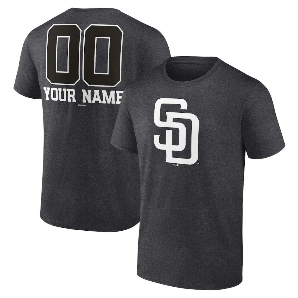 San Diego Padres Personalized Monochrome Name & Number T-Shirt - MLB