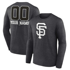 San Francisco Giants Personalized Monochrome Name & Number Long Sleeve T-Shirt - MLB