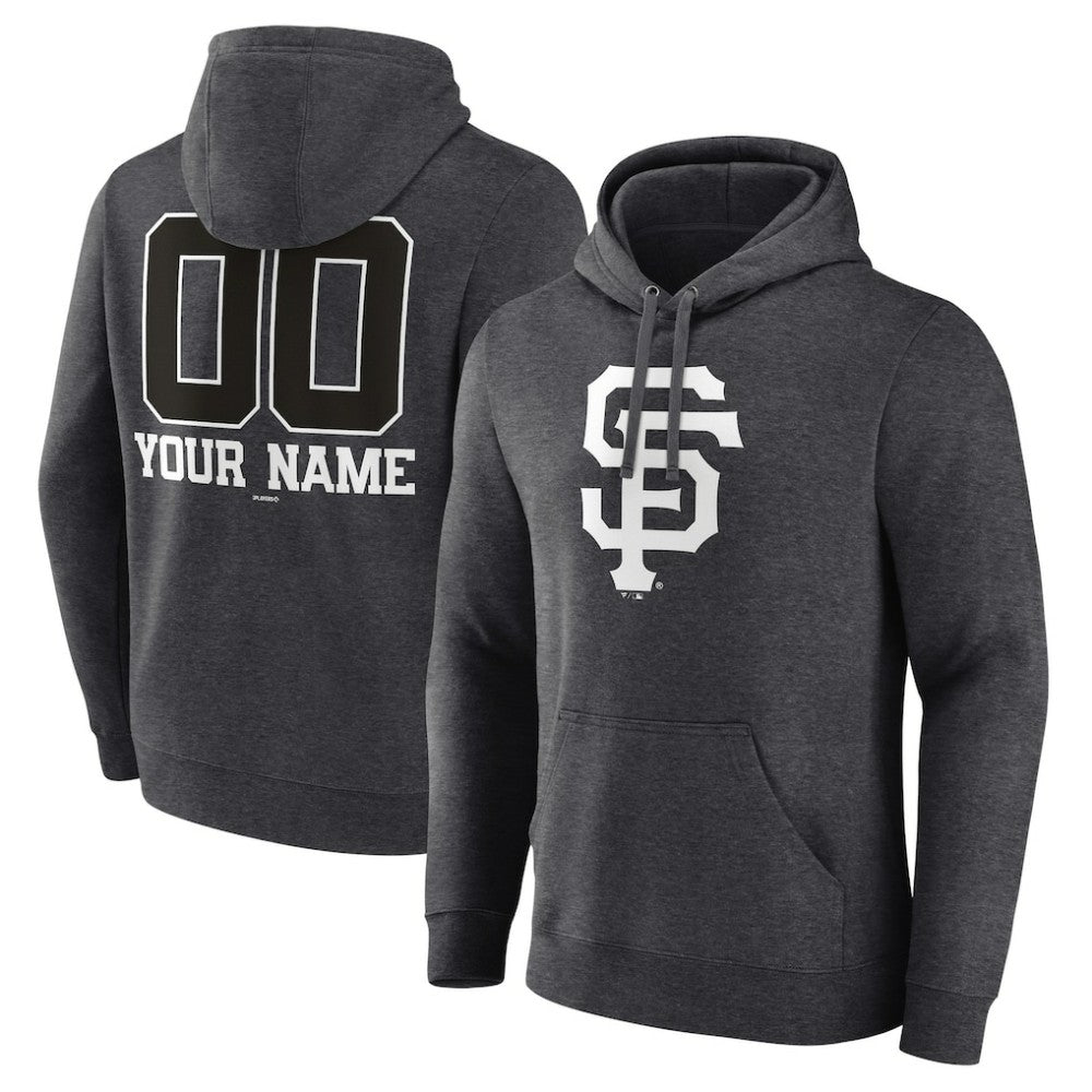 San Francisco Giants Personalized Monochrome Name & Number Pullover Hoodie - MLB