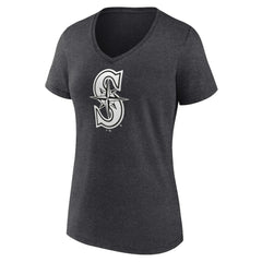 Seattle Mariners Women's Personalized Monochrome Name & Number V-Neck T-Shirt - MLB