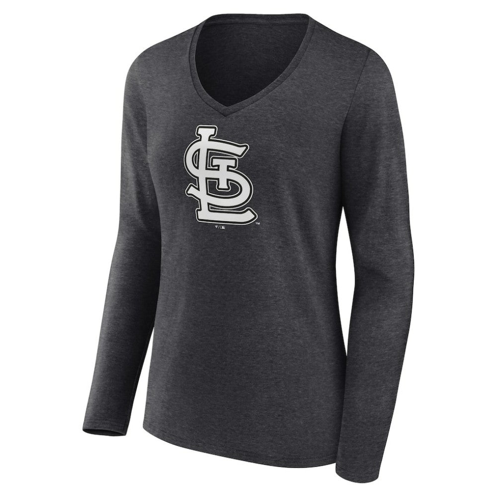 St. Louis Cardinals Women's Personalized Monochrome Name & Number Long Sleeve V-Neck T-Shirt - MLB