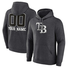 Tampa Bay Rays Personalized Monochrome Name & Number Pullover Hoodie - MLB