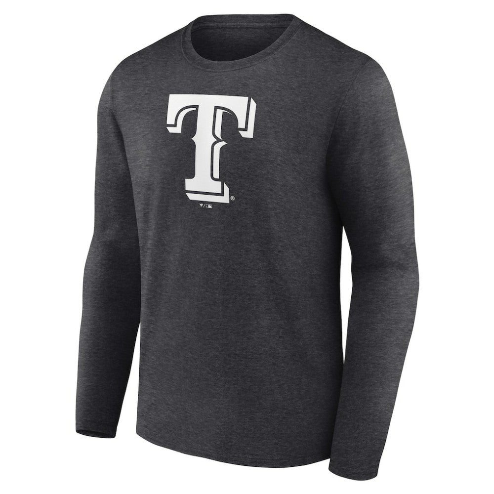Texas Rangers Personalized Monochrome Name & Number Long Sleeve T-Shirt - MLB
