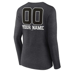 Toronto Blue Jays Women's Personalized Monochrome Name & Number Long Sleeve V-Neck T-Shirt - MLB