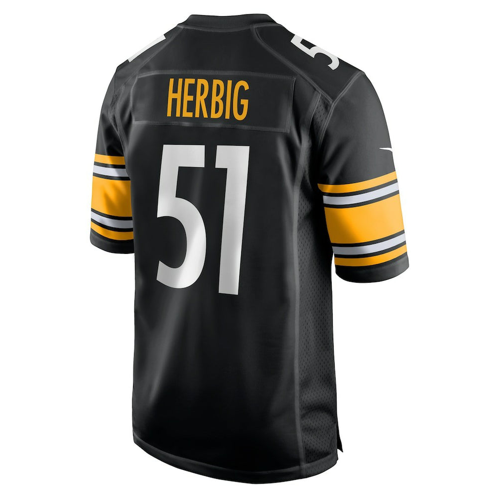 Nick Herbig Pittsburgh Steelers Game Jersey Black | Nike for Sale