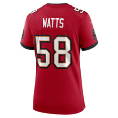 Markees Watts Tampa Bay Buccaneers Women's Game Jersey Red | Nike for Sale
