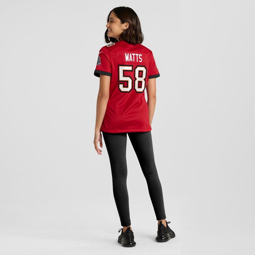 Markees Watts Tampa Bay Buccaneers Women's Game Jersey Red | Nike for Sale
