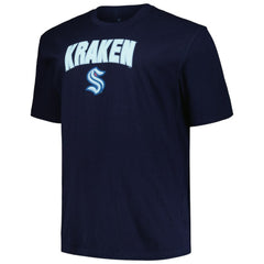 Seattle Kraken Profile Big & Tall Arch Over Logo T-Shirt - Navy - NHL